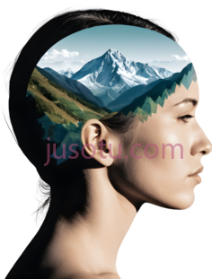 人物头部轮廓,白色PNG