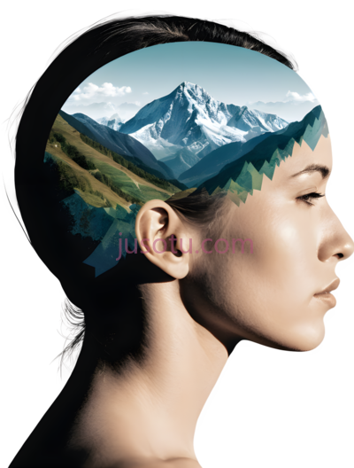 人物头部轮廓,白色, PNG