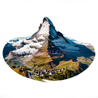山峰,自然景观,白色,蓝色,绿色, PNG