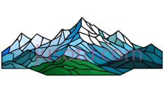 山脉,抽象,蓝色, 绿色PNG