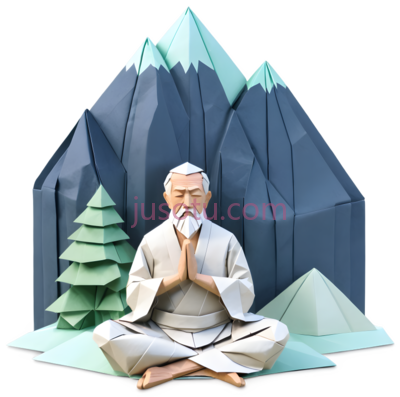 老人,剪纸,白色, PNG