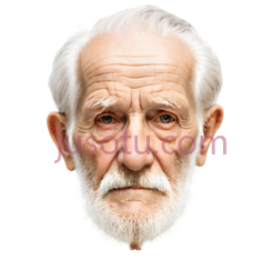 老年男性,白色PNG