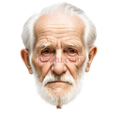 老年男性,白色, PNG