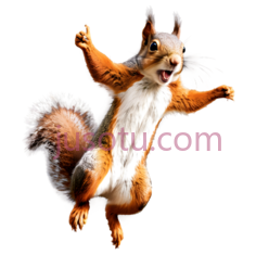 松鼠,卡通,橙色,白色PNG