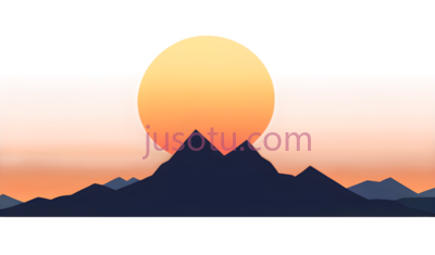 风景,日落, PNG