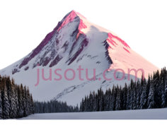 雪山,自然风光,白色,粉色PNG