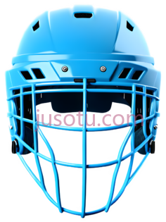 冰球头盔,蓝色PNG