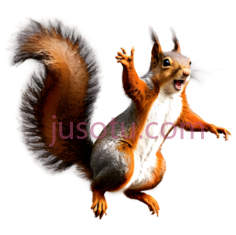 松鼠,卡通,橙色,白色PNG