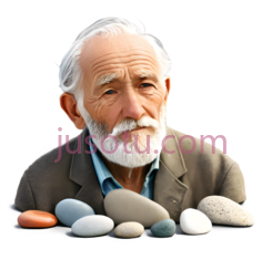老人,正式,灰色西装, 白色头发PNG