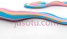 彩色波浪线,抽象,蓝色,粉色,黄色PNG