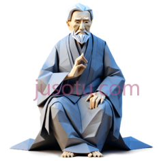 雕像,低多边形,蓝色PNG
