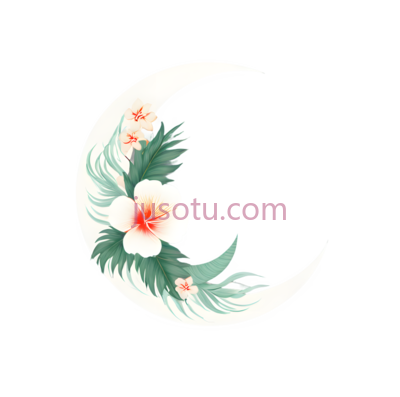 月亮,装饰性图案,白色, 绿色, 粉红色, PNG