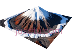 富士山,插画,白色,黑色,红色PNG