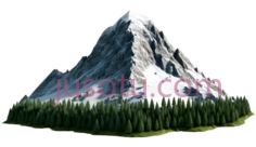 山峰,卡通,白色,绿色PNG