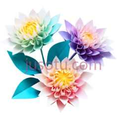 折纸,菊花,丝绸PNG