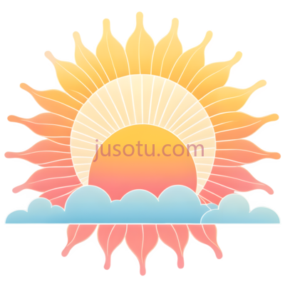 太阳,卡通,黄色,橙色,红色, PNG