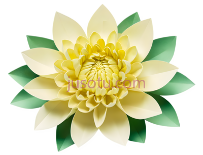 莲花,黄色,绿色, PNG