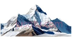 珠穆朗玛峰,插画,白色,蓝色PNG