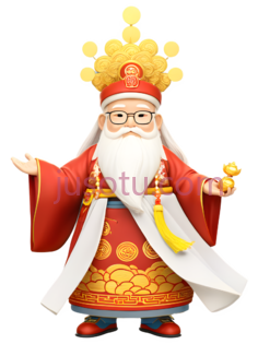 财神,服饰,金元宝,卡通PNG
