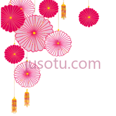 灯笼,中国风,粉色,红色PNG