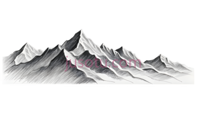 山峰,3D建模,白色, PNG