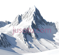 雪山,3D渲染,白色PNG