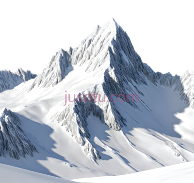 雪山,3D渲染,白色, PNG