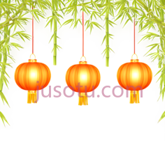 灯笼,中式,橙色PNG