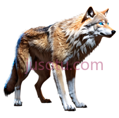 狼,3D,棕色,白色PNG