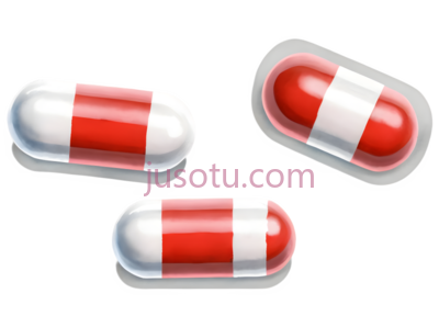 药片,胶囊形,红色,白色, PNG