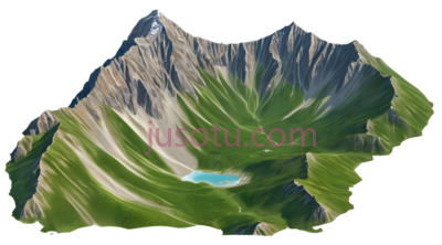 山,插画,绿色, 蓝色, 灰色, PNG