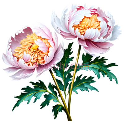 牡丹,菊花, PNG