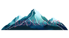 山峰,抽象,蓝色,白色PNG