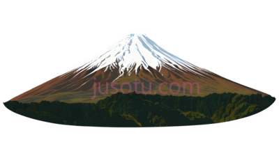 富士山,插画,白色,棕色,绿色, PNG