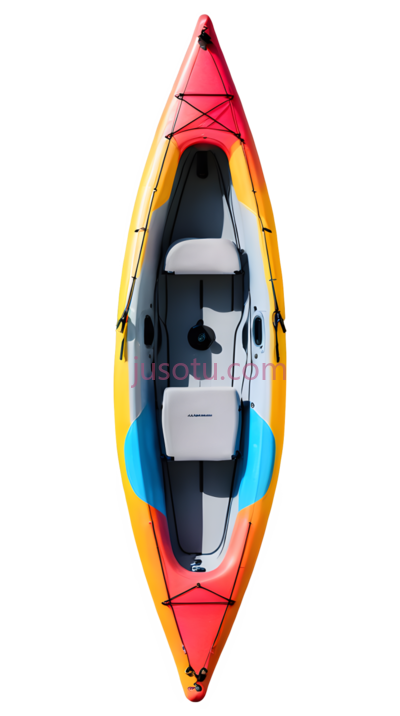 独木舟,现代设计,红色, 黄色, 蓝色, PNG