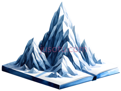 冰山,3D渲染,蓝色, PNG