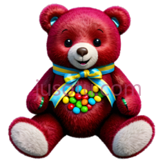 玩具熊,卡通,红色PNG