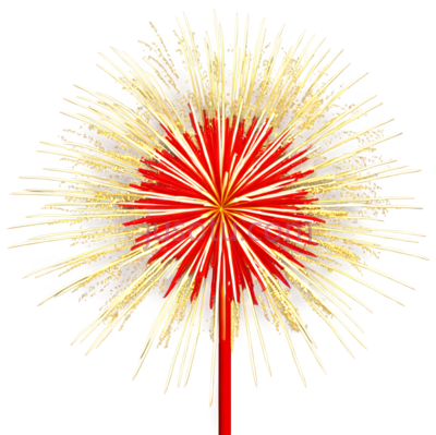 烟花,绽放,红色,黄色, PNG