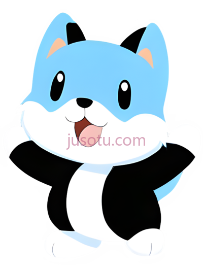卡通猫,可爱,蓝色,白色, PNG