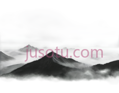 山脉,黑白摄影,灰阶PNG