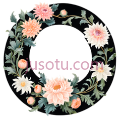 花环,水彩画,粉色,白色PNG