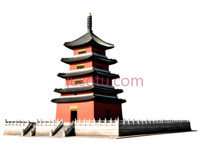 塔,中国建筑,红色,白色, PNG