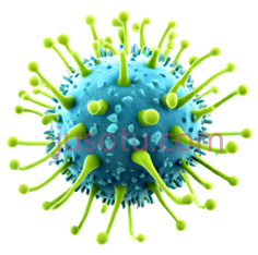 病毒,卡通,蓝色,绿色PNG