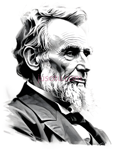 人物肖像,黑白插画,黑白色调, PNG