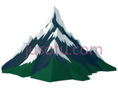 山峰,卡通,白色,绿色PNG