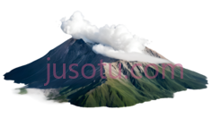 火山,自然景观,绿色,白色PNG