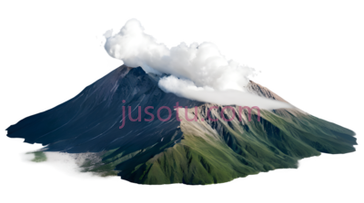 火山,自然景观,绿色,白色, PNG
