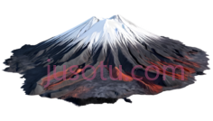 冬日风景,火山PNG
