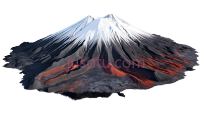 冬日风景,火山, PNG