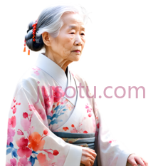 老年女性,服饰,白色,红色,蓝色PNG